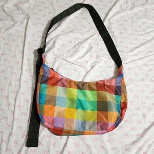 BAGGU Madras Medium Crescent Urban Outfitters Exclusive Bag